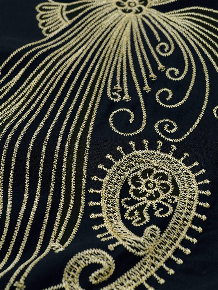 EDOLYNSA Золотая вышивка с v-образным вырезом, большие размеры, кафтан, пляжное платье макси, 2024, женские летние кафтаны, сексуальная пляжная одежда, купальник, накидка Q1584