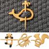 Cute Wooden Animal Brooch Pin Retro Panda Sweater Buckle Animal Pattern Breastpin  Women