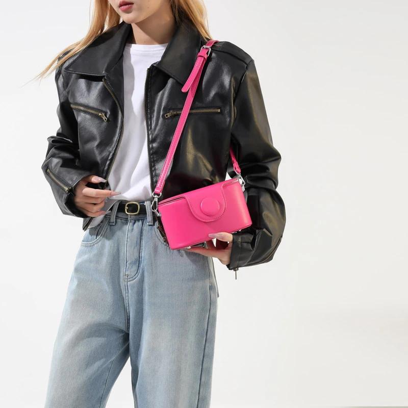 Сумка через плечо из искусственной кожи для женщин Мини-сумки через плечо Роскошные сумки и кошельки Женские клатчи Синие и оранжевые