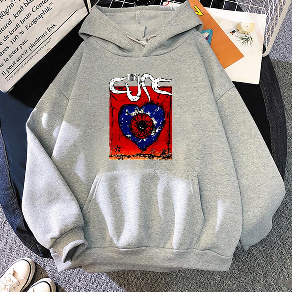 The Cure Music Band Heavy Unisextal Hoodies Unisexs Casual Long Sleeve Cartoon Sweatshirts Hip Hop Gothic Style Streetwear Unisex Hoody