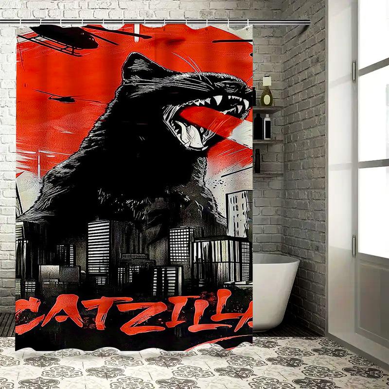 Водонепроницаемая шторка для душа Catzilla, термостойкая, машинная стирка, непрозрачная, 180x180 см
