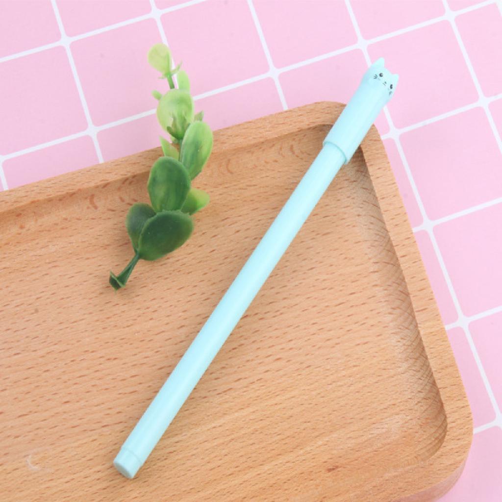 Милые ручки для кошек, гелевые ручки для девочек, черные шариковые ручки для школьных принадлежностей, подарок студентам, 3 мл