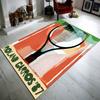 Tennis Court Rug Realistic Sports Area Rug Game Room Living Room Bedroom Kitchen Home Decoration 2D Carpet