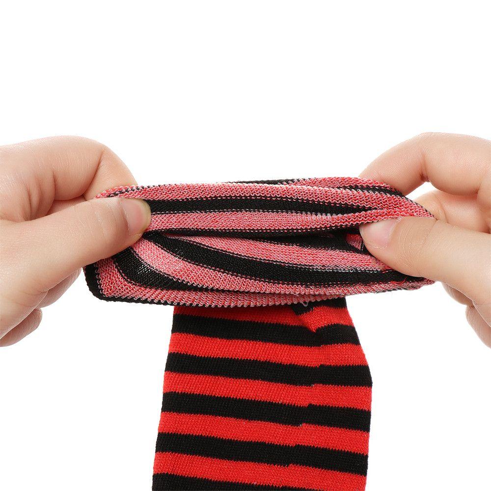 Мягкий полосатый нарукавник с длинным рукавом, длинная перчатка без пальцев, вязаные перчатки, напульсник, митенка до локтя