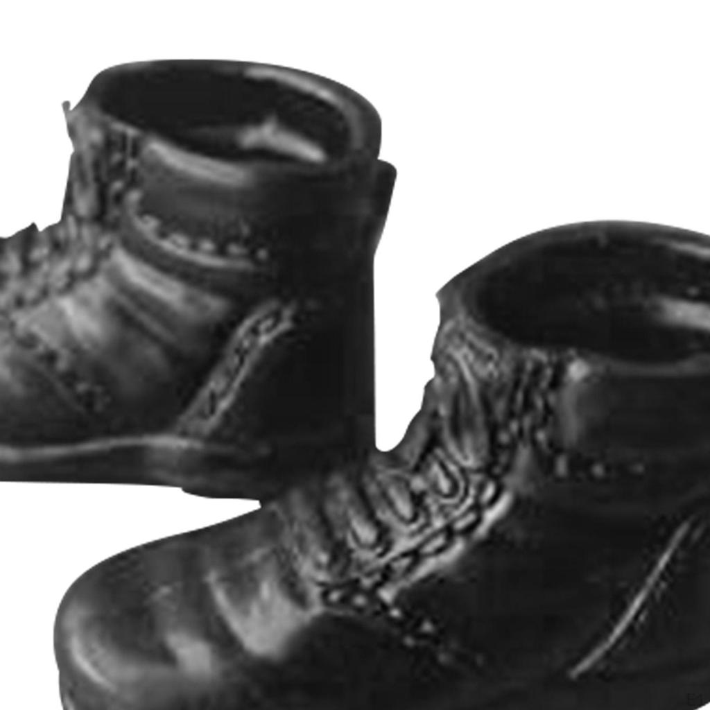 1:6 Scale Low Heel Boots Shoes Miniature Soldier Costume Casual Retro Work for 12'' Female
