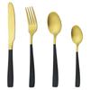 Matte Black Gold Dinnerware Western Stainless Steel Cutlery Set Knife Fork Tea Spoon Dinner Silverware Set Kitchen Tableware Set