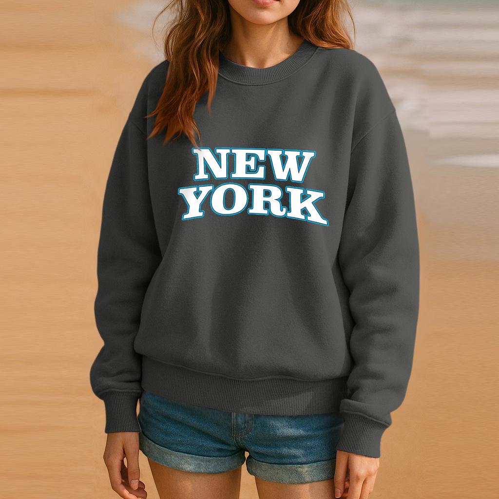 Crewneck Sweatshirt For Women Fall Graphic Sweatshirts Vacation Long Sleeve Drop Shoulder Pullover