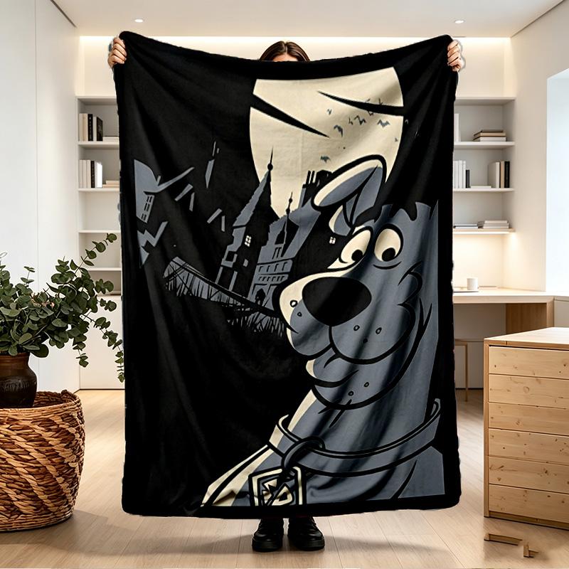 Scooby Print Blanket - Soft & Comfortable, for Bedroom, Travel, Sofa, Home Decoration - Birthday Christmas Gift for Friend