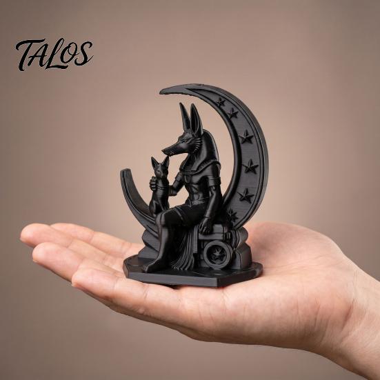 Printed 3d Lowkey Decoration Highend Anubis Moon Figurine Ancient Egyptian Mythology Statue Fine Threedimensional Textures Dark Style Wolf