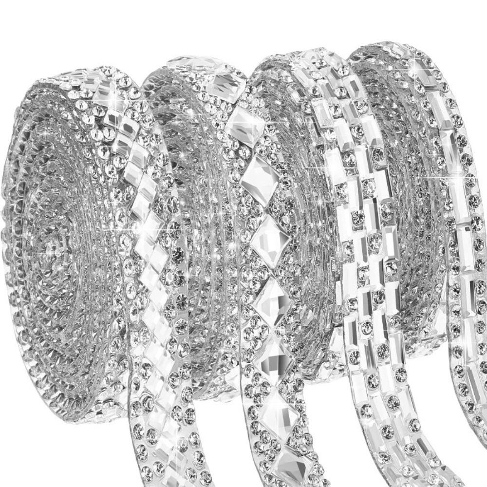 DIY Self Adhesive Rhinestone Strips Sewing Accessories Bling Rhinestone Trim Tape Wedding Decor