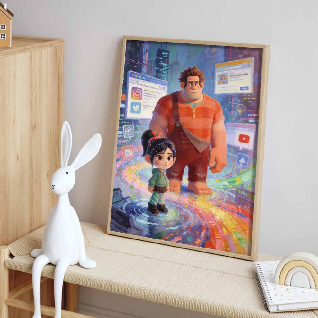 Disney Набор для алмазной мозаики Ручная работа Вышивка крестом DIY Алмазное искусство Ральф против Глюка и Ванилопы Декор для стены дома, спальни Подарок