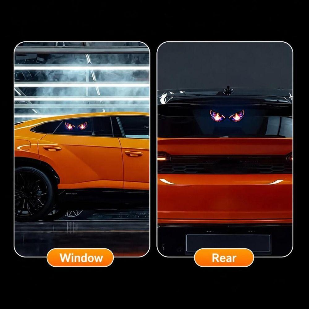 Wireless Devil Eyes Car Lights Vibration Lights on Car Atmosphere Light Car Rear Window