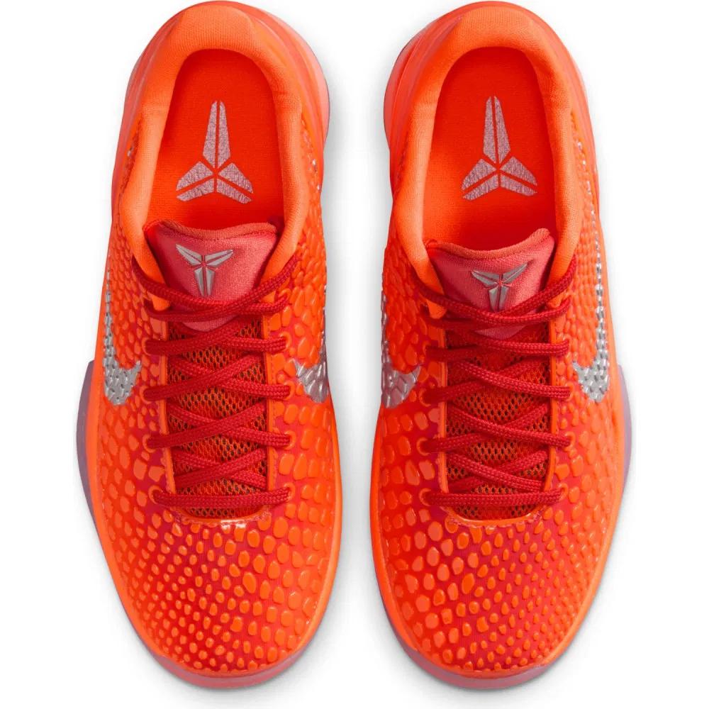 Nike Баскетбольные кроссовки для детей Nike Zoom Kobe 6 Low Оранжево-серебристые Подростковые FV9676-800