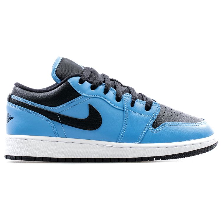 Air Jordan 1 Low GS University Blue Black Детские кроссовки Белые 553560-403