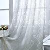 Romantic Leaves Pattern Sheer Curtain Elegant Tulle Curtain Modern Window Drapes  Bedroom