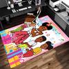 1pc Gracie's Corner9 Print Area Rug - Soft, Washable Non-Slip Indoor Mat for Office Chairs, Living Room, Home Office Decorative Rug