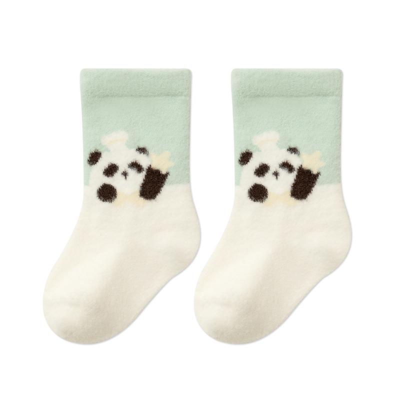 Cute Bear Baby Socks Winter Thicken Warm Baby Boys Girls Middle Tube Socks Toddler Kids Socks