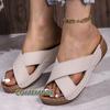 2024 Летние Женские Сандалии Пляжные Повседневные Уличные Шлепанцы Обувь Женские Клинья Тапочки Женские С Открытым Носком Большой Размер 42 43