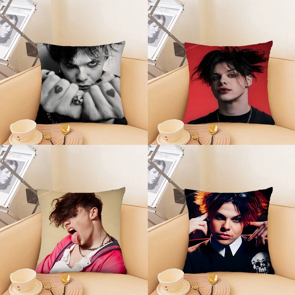 pc Popular YYungblud Singer Pillow Case Fashion Square Pillowcase Bedroom Sofa Room Ins Decoration Leisure