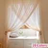 Hot European American Style Multicolor Bay Window Screening Modern Chiffon Solid Door Curtains Drape Panel Sheer White Blue Tulle for Living Room