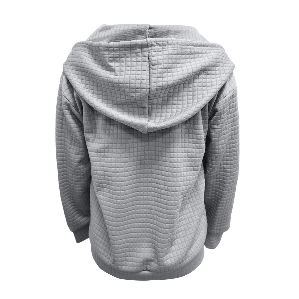 Женский однотонный кардиган на молнии с капюшоном, толстовка с длинным рукавом, куртка