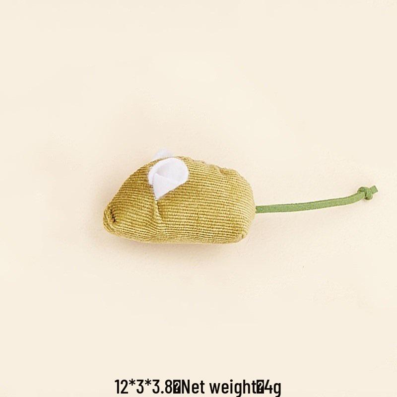 Набор игрушек для кошек: Плюшевая мышь с перьями, молярная и устойчивая к укусам