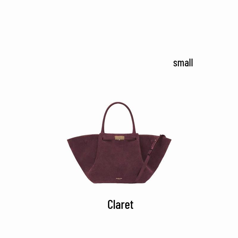 Сумка Demellier из матовой замши с крыльями - Ретро осенне-зимняя ручная сумка и сумка-тоут через плечо