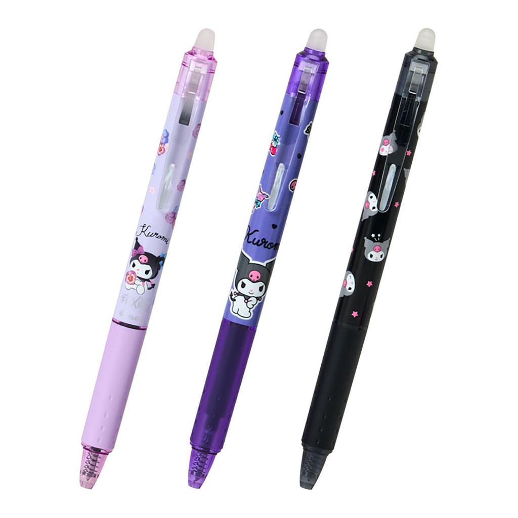 Sanrio FriXion Ball Knock of Kuromi Ball Knock 770850 (Набор 3), Поликарбонат, Диаметр 0,5 мм, Черный, Тип,