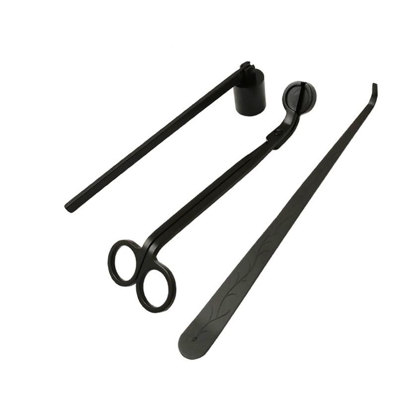 3pcs Luxury Candle Accessory Set Candle Extinguisher Tool Candle Snuffer Trimmer Hook Tray Dipper Home Decor For Party Wedding