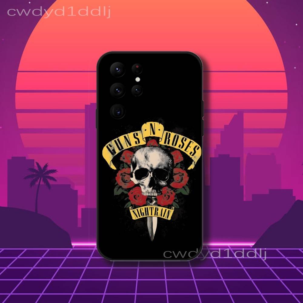 Чехол для телефона с принтом группы Guns N' Roses для Samsung S10, S21, FE, S21, S26, S25, S24, S23, Ultra, S9, S22, Plus Черный