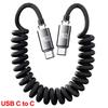 1M/2M USB C на Type C Быстрая зарядка Пружинный кабель Телескопическая зарядка Автомобильное зарядное устройство для телефона Кабель для передачи данных для iPhone Samsung USB-кабели