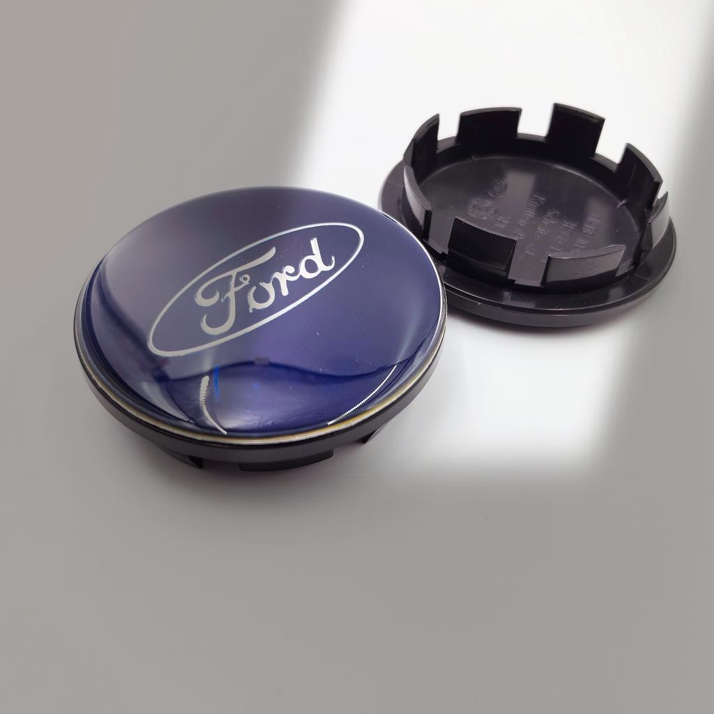 AJV1 4PCS 54/56/60/65/68mm Wheel Center Caps For Ford Fiesta Mondeo Fusion Explorer Escape Focus Kuga Rim Hubcap Cover Badge