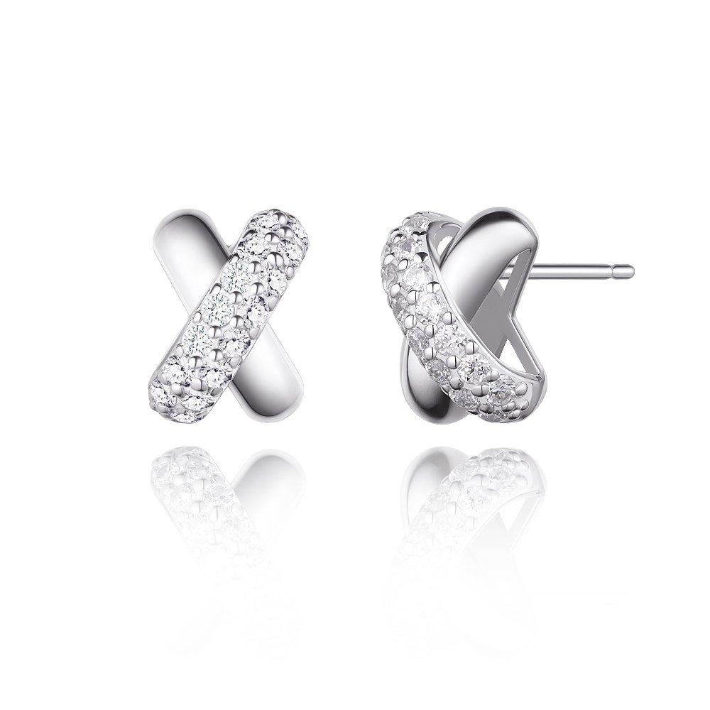STONEHENGE Crossing Silver Cubic Earrings Sa24C41F