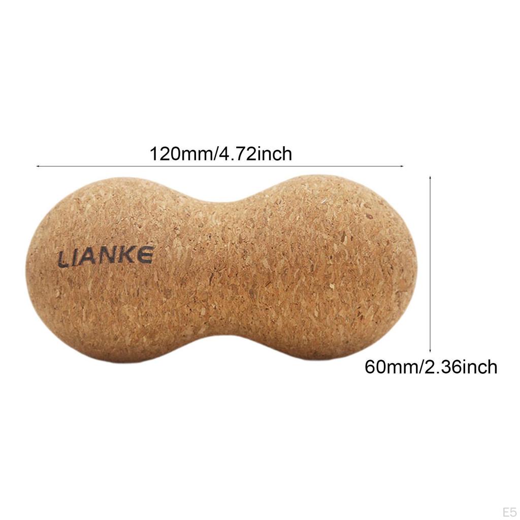 Пробковый массажный мяч Инструмент для упражнений Легкий Изящный Маленький размер Форма арахиса Мышцы для ног, спины,