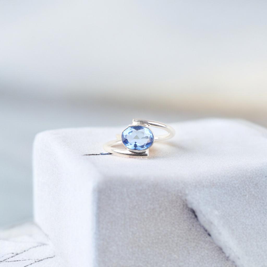 Редкий Танзанит Драгоценный Камень 925 Стерлинговое Серебро Ювелирные Изделия Кольцо Ручной Работы Для Помолвки RR-31-15