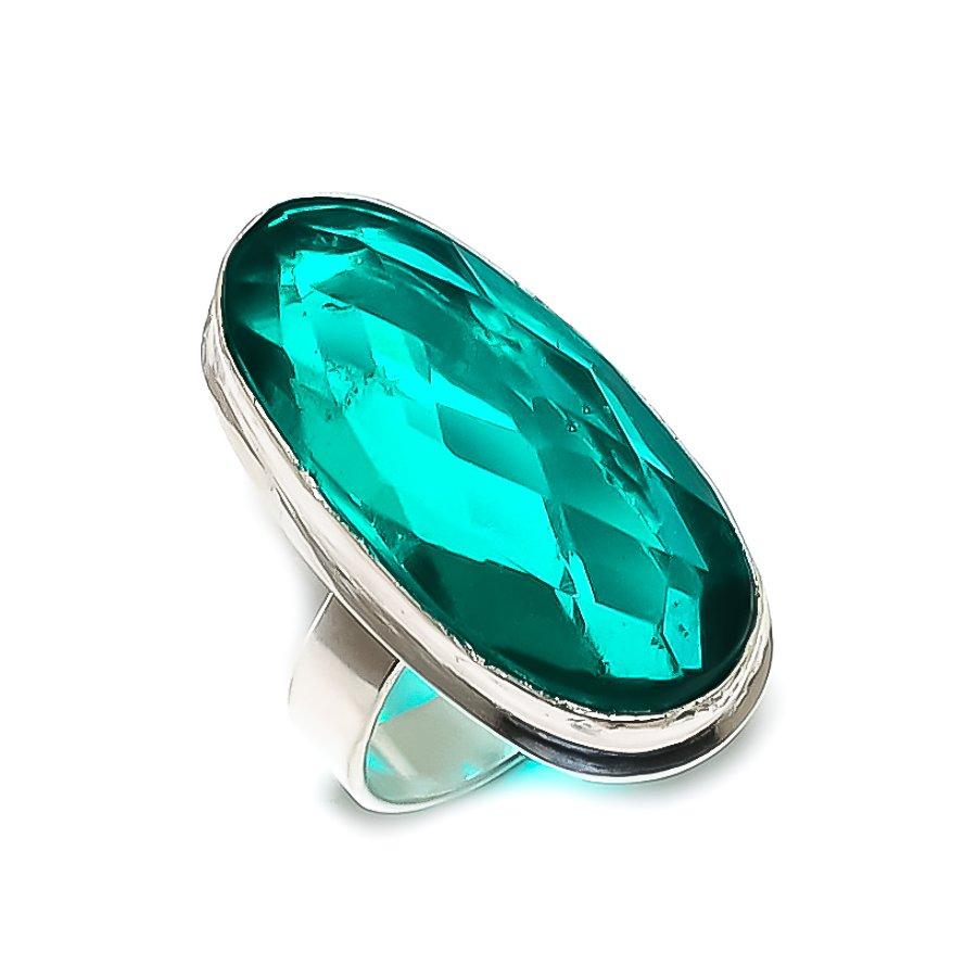 Indicolite Tourmaline Gemstone 925 Sterling Silver Jewelry Ring Size 8