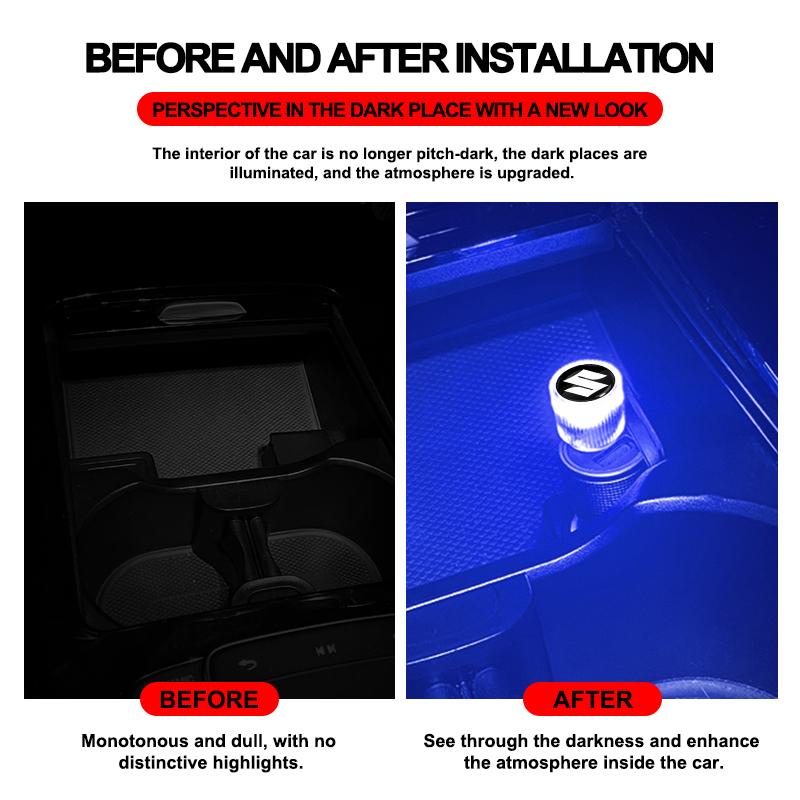 Новый Автомобильный Мини USB LED Подсветка Салона Декоративная Атмосферная Лампа для Suzuki GSR GSR750 GSR600 SV 650 Swift Jimny Grand Vitara Samurai Spacia Liana
