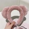 Милая плюшевая повязка на голову с медвежьими ушками, с широкими полями, для женщин, идеально подходит для осени и зимы.