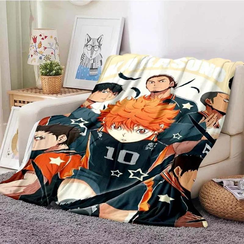 Волейбол Аниме Плед Haikyuu Одеяла Коралловый Флис Плюшевые Украшения Мия Ацуму Манга Мягкие Пледы для Кровати Дорожное Одеяло