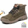 High Work Boots with Steel Toe Cap Industrial Construction Waterproof Non-slip Work Shoes Lightweight Winter Boots Safety Shoes