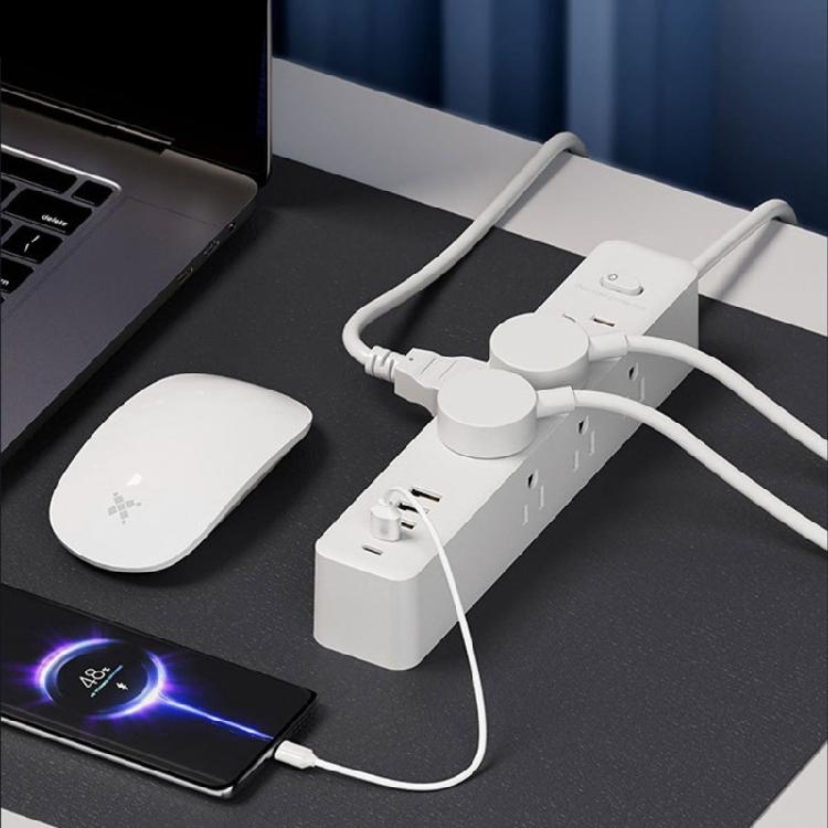 Slim Power Strips With 9Outlets 3 USB 2 USB C Port Surge Protectors Flat Plugs For Home Office Travel Charging Needs