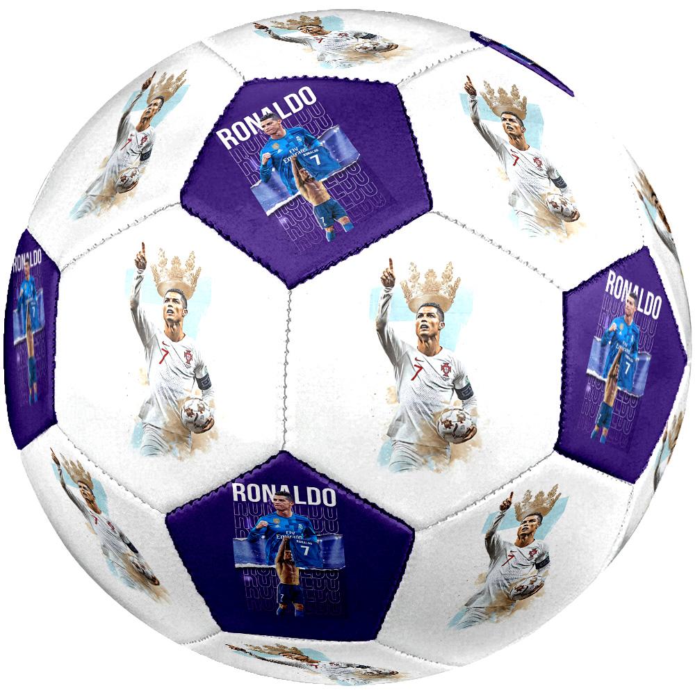 Ronaldo's Royal Emblem Size 5 Soccer Ball Machine-Stitched Indoor/Outdoor Universal Football Soccer Accessory Perfect Birthday Christmas Gift Idea