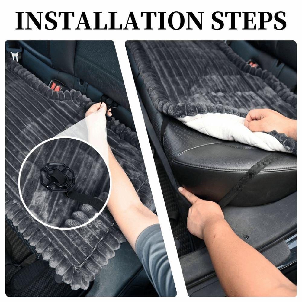 Non-Slip Bottom Auto Seat Pad Soft Fluffy Car Interior Supplies Car Seat Cushion Set Car Interior