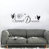 Dreams Love Removable Wall Stickers Sweet Quote Bedroom Decals DIY Butterfly