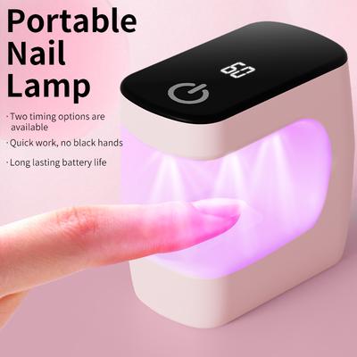 USB Лампа для сушки ногтей Новая Мини Перезаряжаемая Таймер Дисплей УФ Светодиодная Лампа Быстрая Сушка Для Гель-лака Сушка Домашнее Использование В Путешествиях