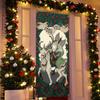 Yule Banner Pagan Hanging Sign Winter Solstice Krampus Goat Decor Yule Decorations for Home Party