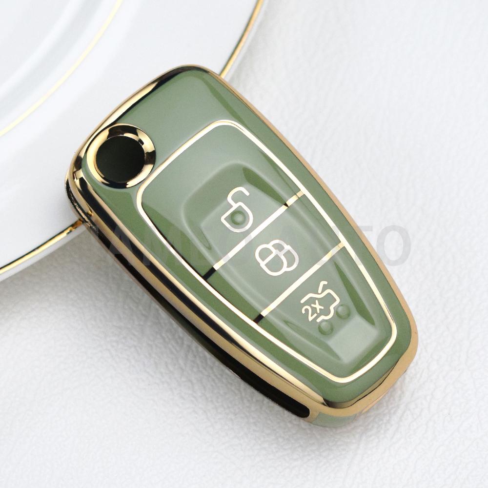 For Ford Focus 2 3 MK3 ST RS Ecosport Kuga Escape Fiesta Fold C-Max S-Max Mondeo TPU Folding Car Remote Key Cover Case
