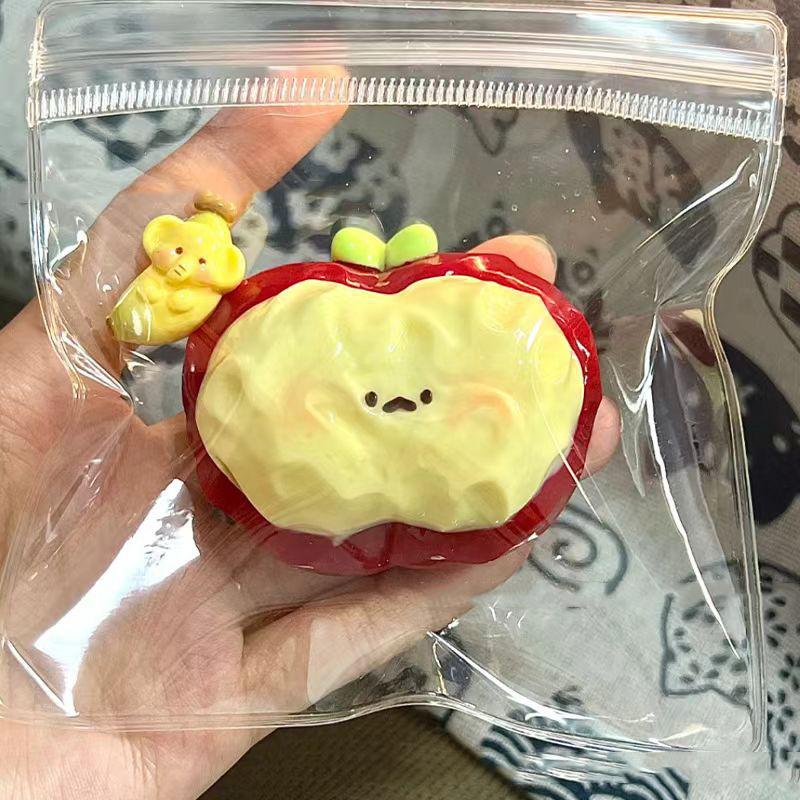Красное яблоко клубника яичный тарт клубничный крем батончик игрушка для снятия стресса сенсорная игрушка для детей взрослых снятие тревоги расслабление