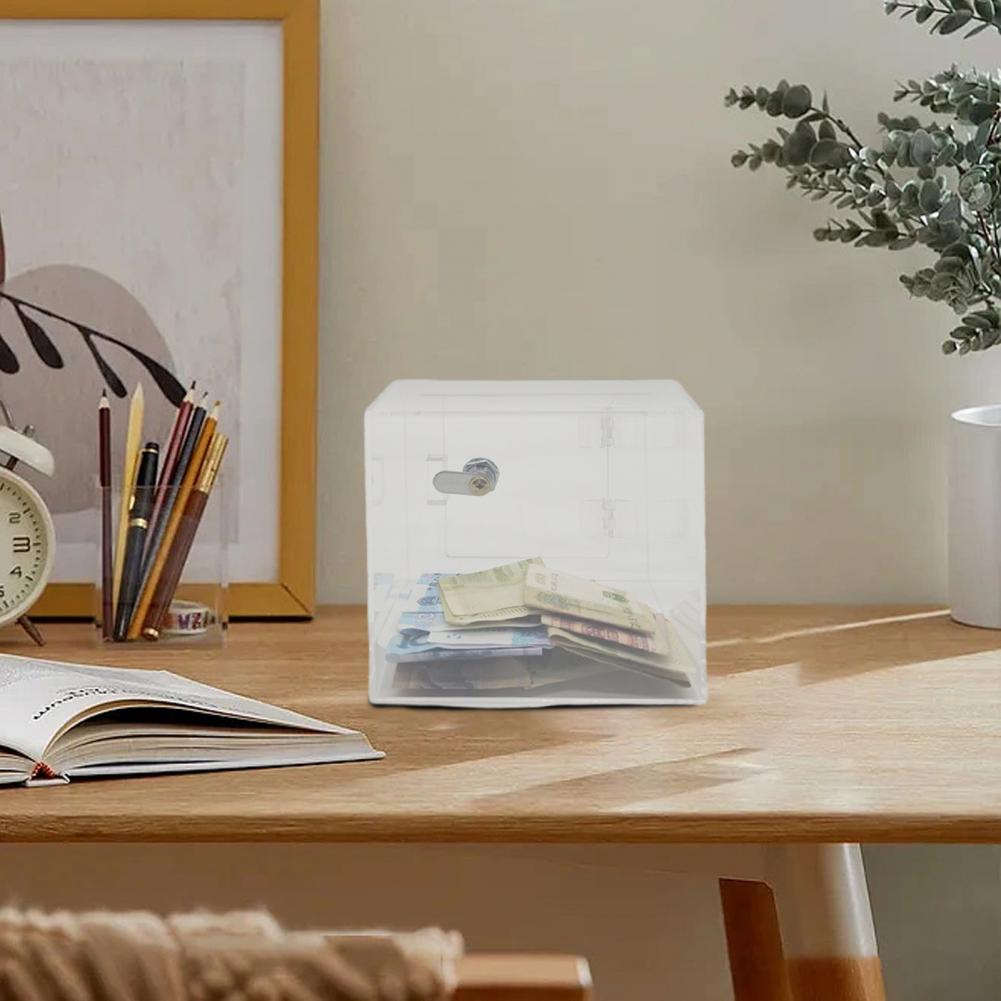 Прозрачный чехол-копилка, копилка с 2 запертыми акриловыми копилками с идеальным решением для сбережений для взрослых и подарков