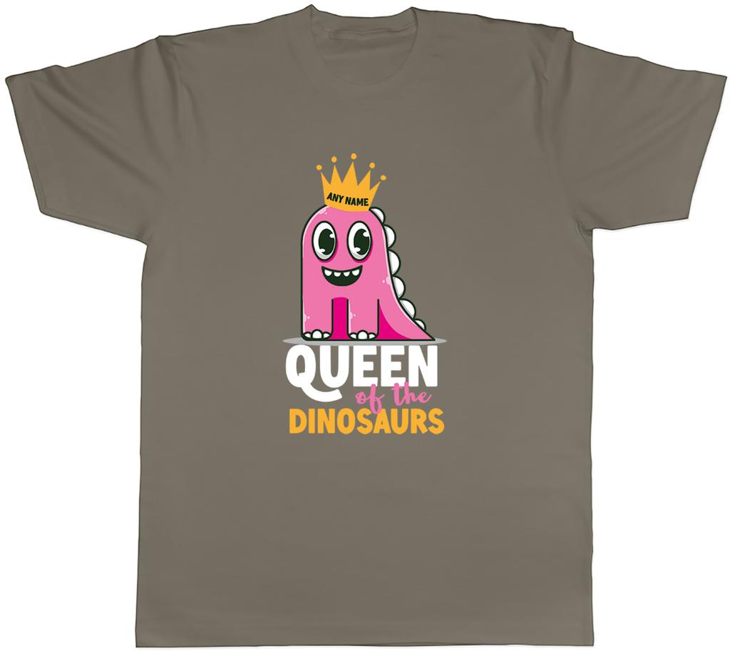 Personalised Queen of Dinosaurs Unisexs TShirt Tee Gift Top